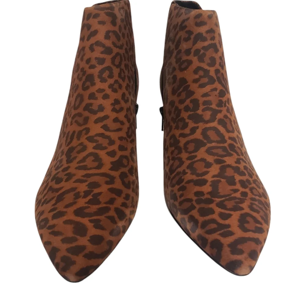 Clark's Linvale Sea Dark Tan Leopard Ankle Boot Womens 9.5 NEW IN BOX - Picture 7 of 15